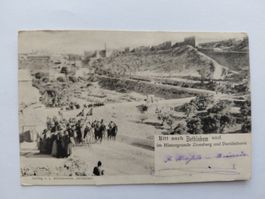 Ansichtskarte Ritt nach Bethlehem Jerusalem alt 1903