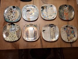 Klimt 8er Teller Set Lilien Porzellan nummeriert - Rar