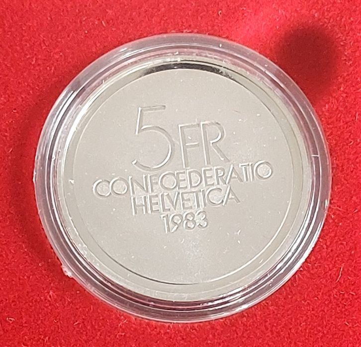 Tutti le monete: 5 Franken 1983 pp Ernest Ansermet Box – Nuovo (secondo la descrizione) da Arch venduto da moneyswiss 2