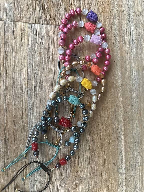 Bracciali & Braccialetti: Süsswasserperlen Buddha Armbänder – Usato da Buchs SG venduto da jco_st8t 1