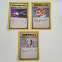 3 POKÉMON card Base set ITA Trainer 81 87 88/102 prof OAK