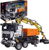Mould King 19007 TC Excavator & Pneumatic Dump Truck 