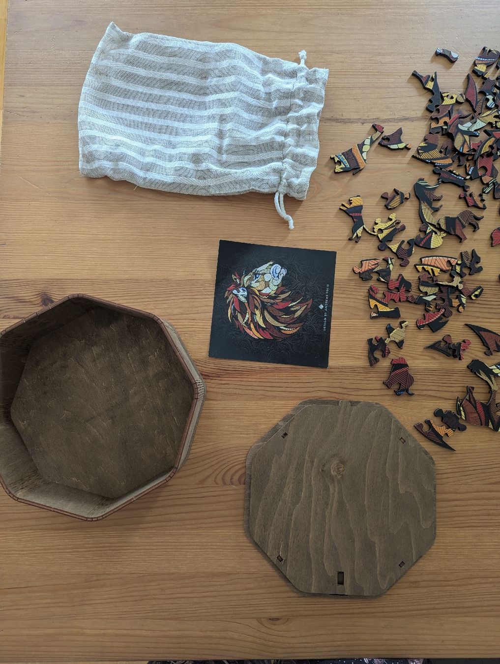 Puzzle: Holzpuzzle Löwenkopf 100 Teile bunt – Nuovo (secondo la descrizione) da Winterthur venduto da Glauriane 2
