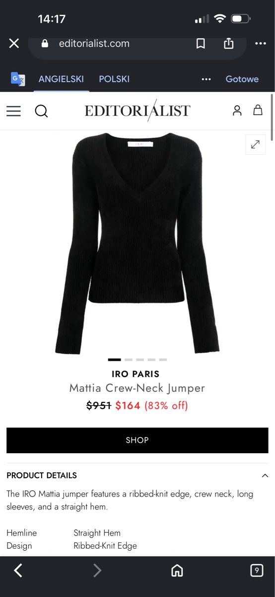 Iro Top: IRO Paris schwarz Rippstrick Damen Top Pullover Grösse M – Nuovo (secondo la descrizione) da Wetzikon ZH venduto da Jan_wojt 6
