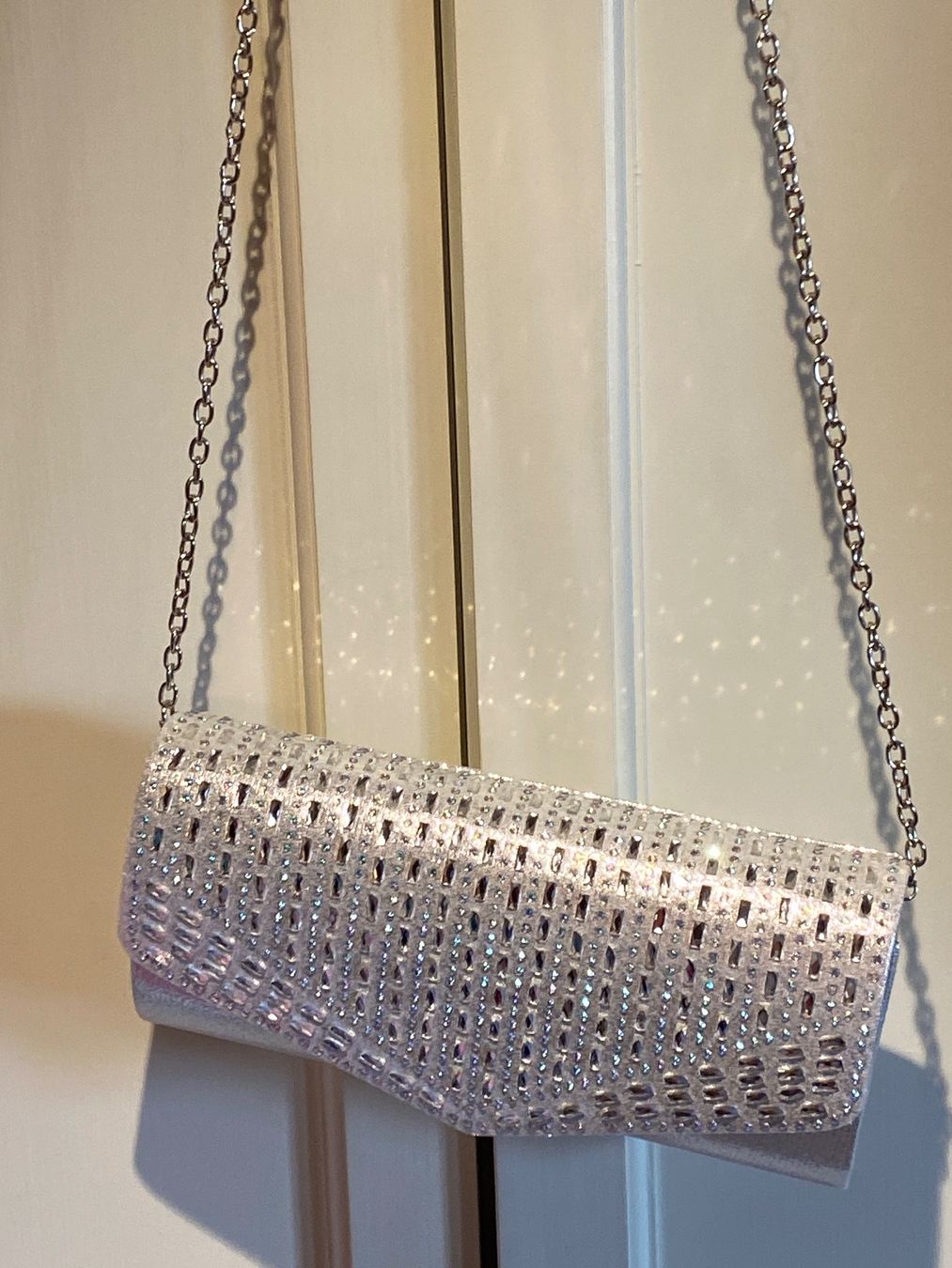 Borse da donna: HANDTASCHE -CHIC-CLUTCH,SILBER GLITZER – Nuovo (secondo la descrizione) da Meienried venduto da ManuelaBoutique