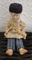 ANTIKE "PENNY DOLL" BISKUITPORZELLAN PUPPE / WAHR. 1890-1920