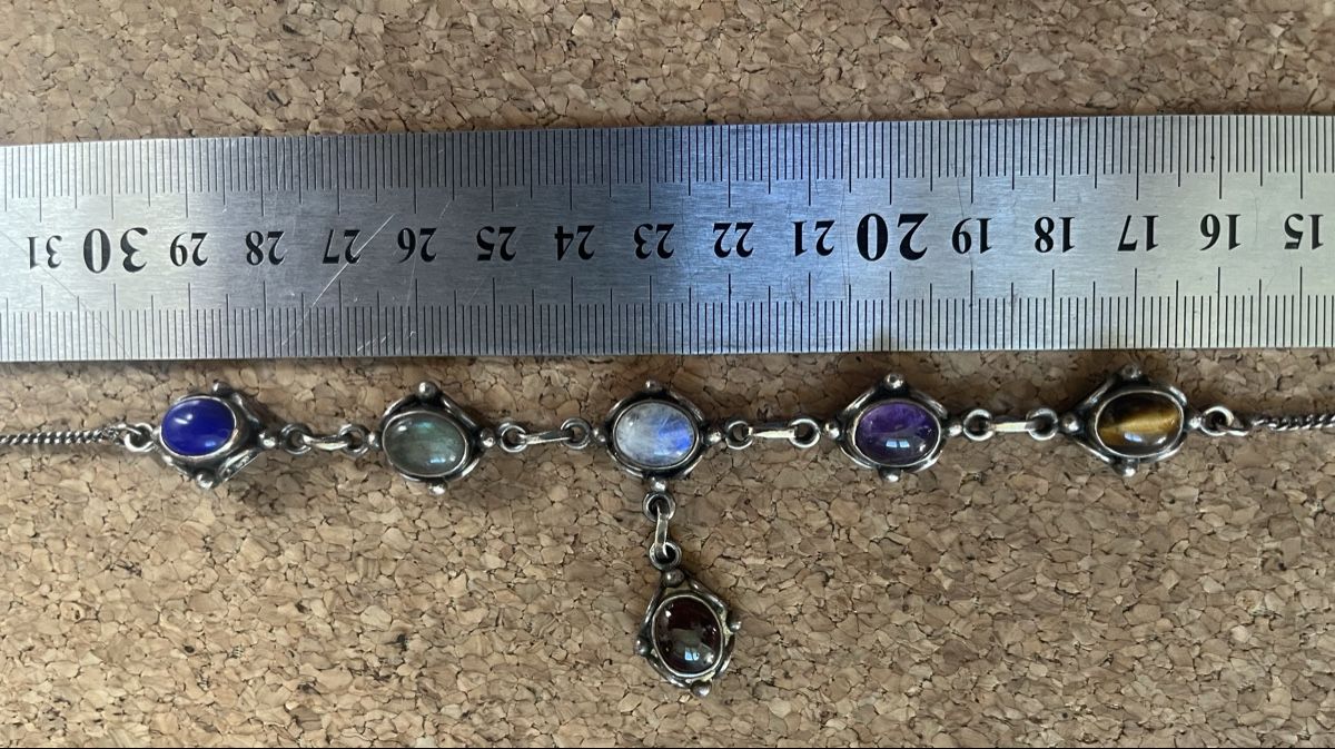 Catenine: Vintage Boho Collier 800 Silber Halbedelsteine - Top Zustand – Usato da Zuchwil venduto da MLV92 2