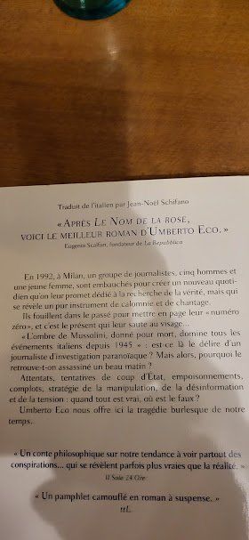 Libri: "Numéro Zéro" d'Umberto Eco – Usato da Bernex venduto da san_8swp 1