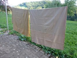 Stoff-Decken - Denim - gelblich - 2 Stück