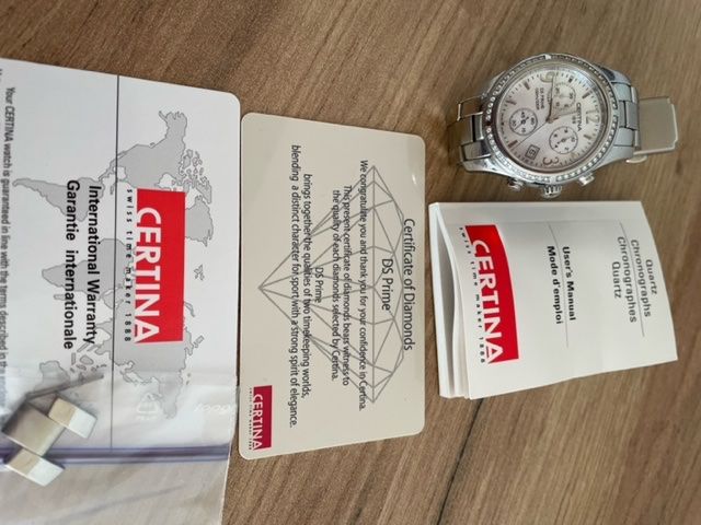 Certina Orologi: Certina DS Prime Quartz Chronograph mit Diamanten – Usato da Bad Ragaz venduto da Bahar8 2