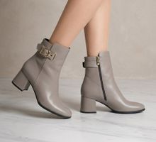 NEU Echtleder Herbst Stiefeletten Ankle Boots Beige 39