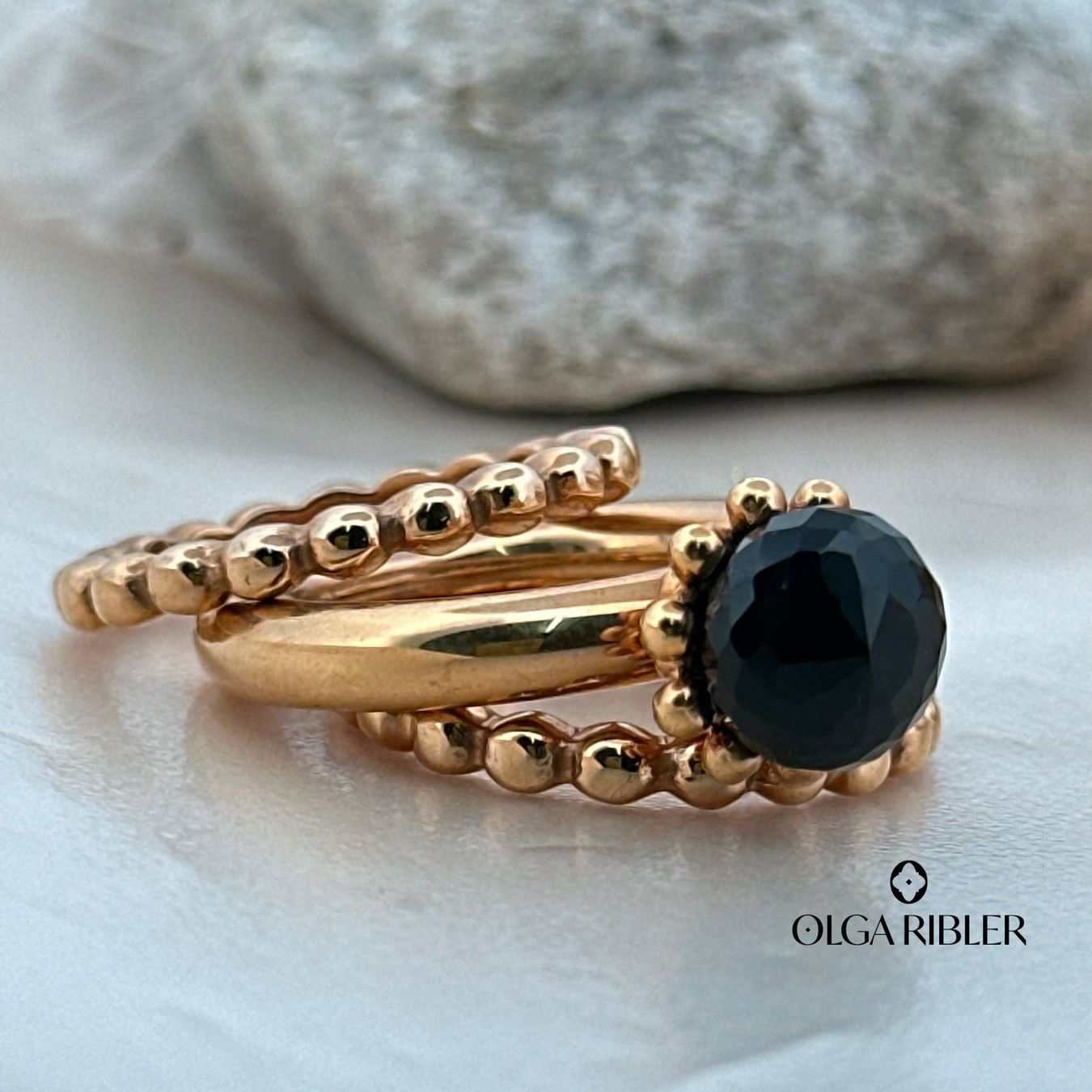 Olga Ribler Ringe: Edelstahl  Ring Set mit Onyx Grösse 56 – Neu (gemäss Beschreibung) aus Luzern von byolgaribleroutlet 6