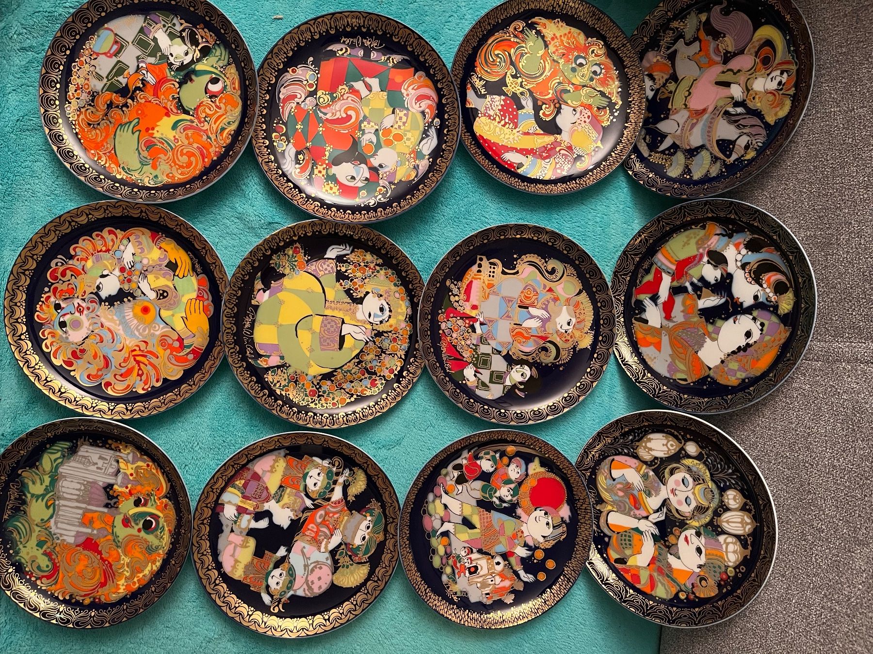 Piatti: Russische Märchen Teller Wandteller Sammelteller Set – Usato da Basel venduto da Kaffee_und_Kunst 5