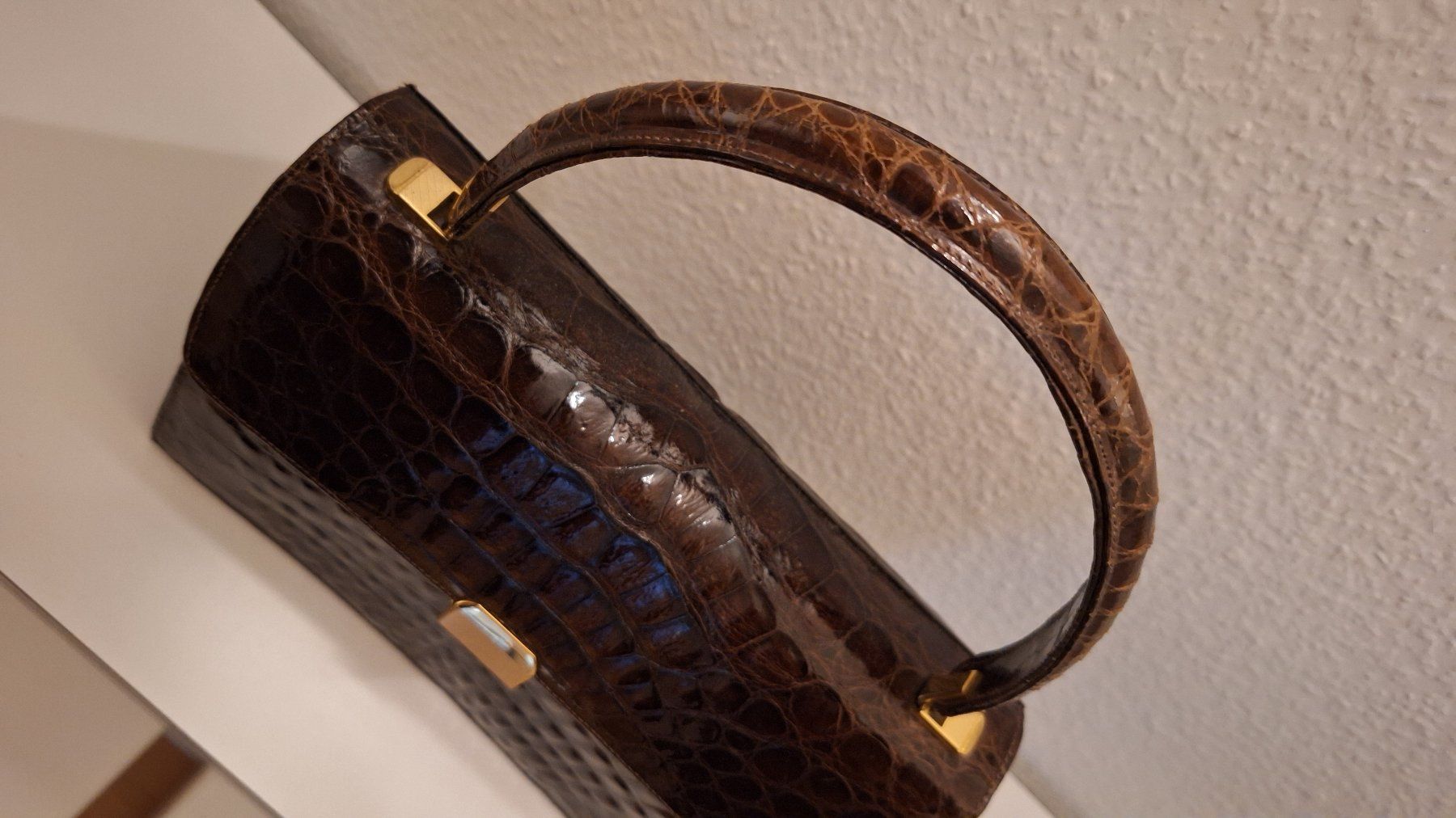 Borse da donna: Damen-Handtasche aus Krokodil-Leder – Nuovo (secondo la descrizione) da Urdorf venduto da Jeani_ 7