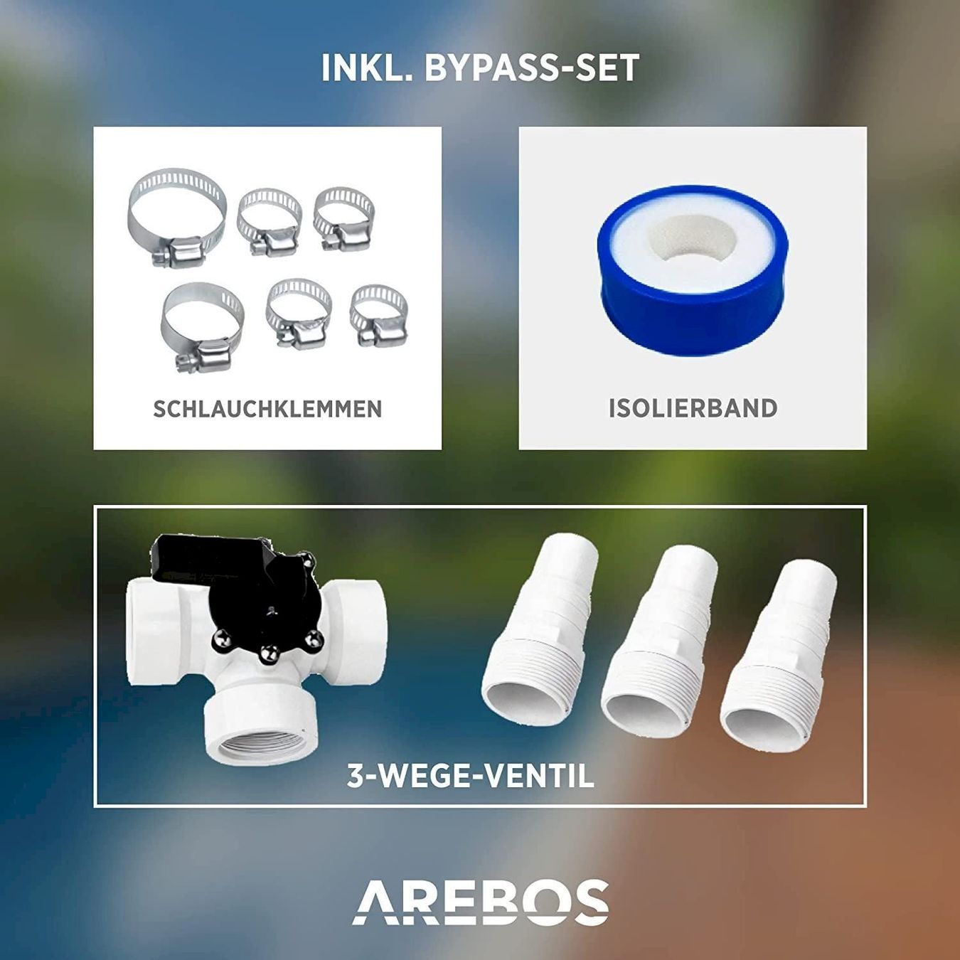 Solargeräte und Solarprodukte: AREBOS 2x Poolheizung 300x66 + BypassSet – Neu und originalverpackt aus Bottighofen von zaap 1