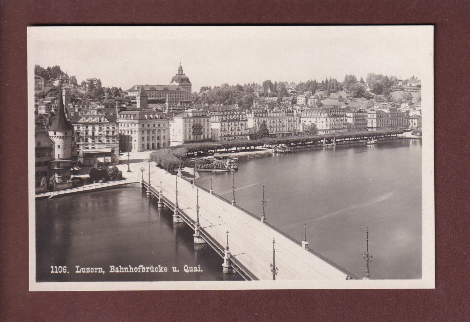 Cartoline postali: LUZERN - Bahnhofbrücke – Usato da Pully venduto da nicecards