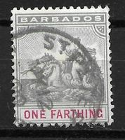 Barbados 1896: Kolonialsiegel ONE FARTHING