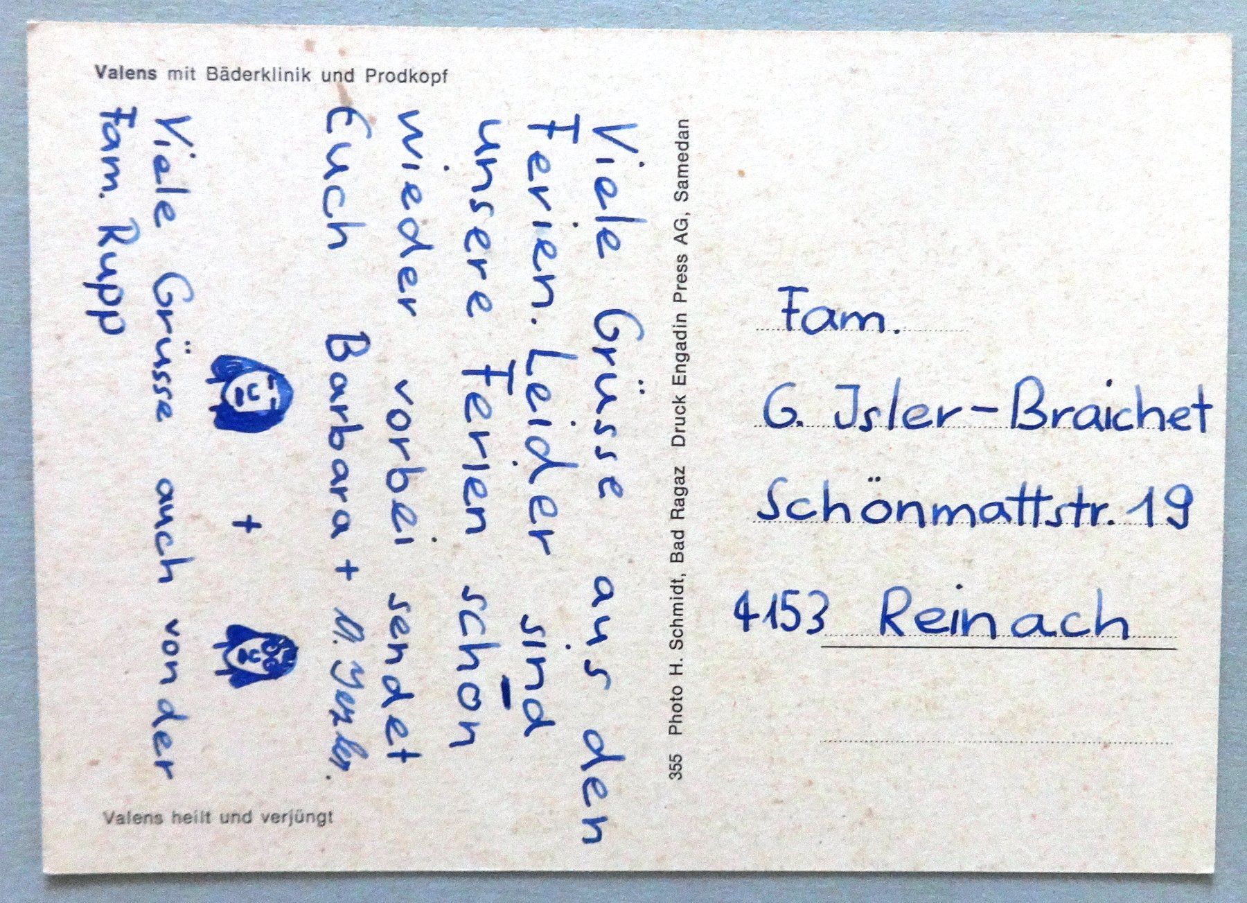Cartes postales: Valens mit Bäderklinik und Prodkopf – D'occasion à Fétigny par Billy2miny 1