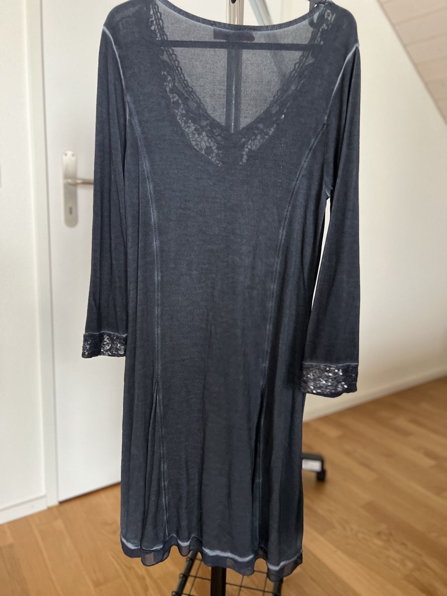 Vestiti: TESINI Kleid, Gr. 38 M / L dunkelblau – Nuovo (secondo la descrizione) da Langenthal venduto da ivet7 2