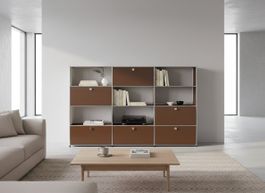 USM Haller Regal 3x4 Braun / Neu (mit A Gestänge)