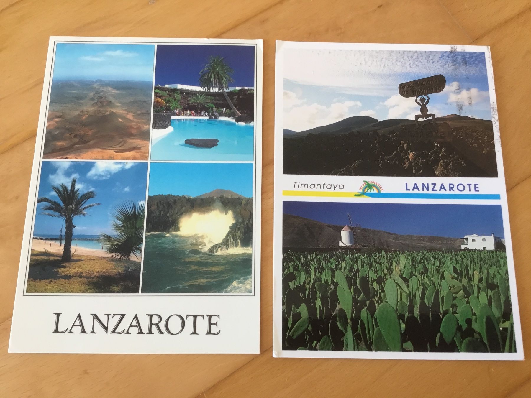 Ansichtskarten: 2 Lanzarote Postkarten – Gebraucht aus Kerzers von Georges3210