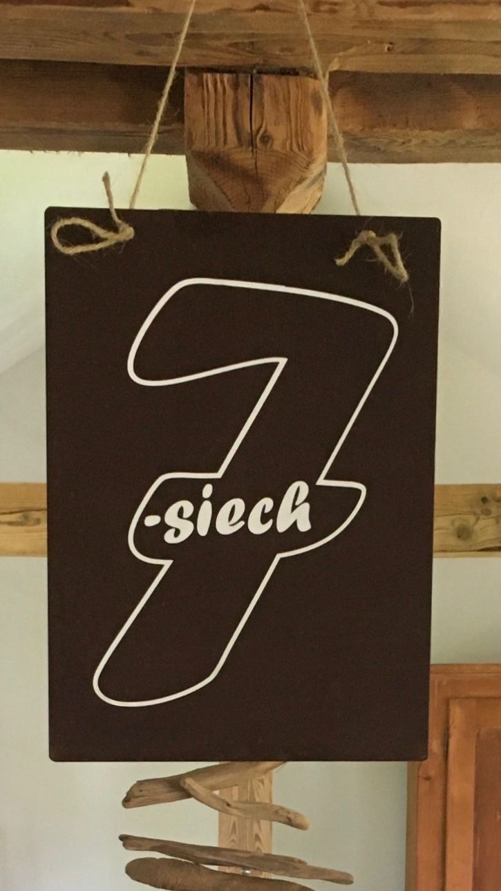 Insegne: Edelrost Schild „7-siech“ – Nuovo e nell'imballaggio originale da Obergerlafingen venduto da Schilu-2017
