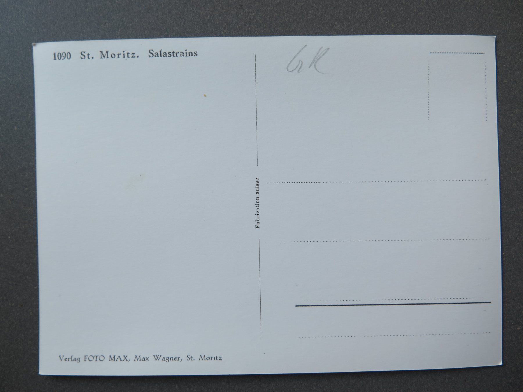 Cartoline postali: ST. MORITZ - SKILIFT SALASTRAINS – Usato da Wittenbach venduto da lipasal 1