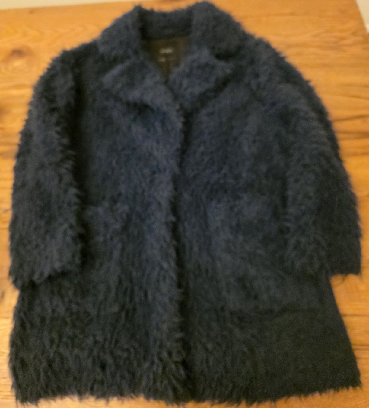 Zara Giacche: ZARA BASIC OUTERWEAR Kunstfell-Jacke in Petrolblau – Usato da Basel venduto da sci_67ms 4