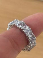Luxus Elegante Gr: 19/9 Ring Zirkonia weiss Silberfarben
