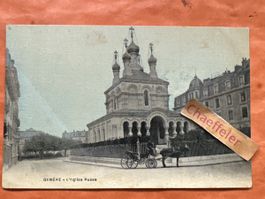 Alte Ansichtskarte: Genf, Russische Kirche, guter Zustand!