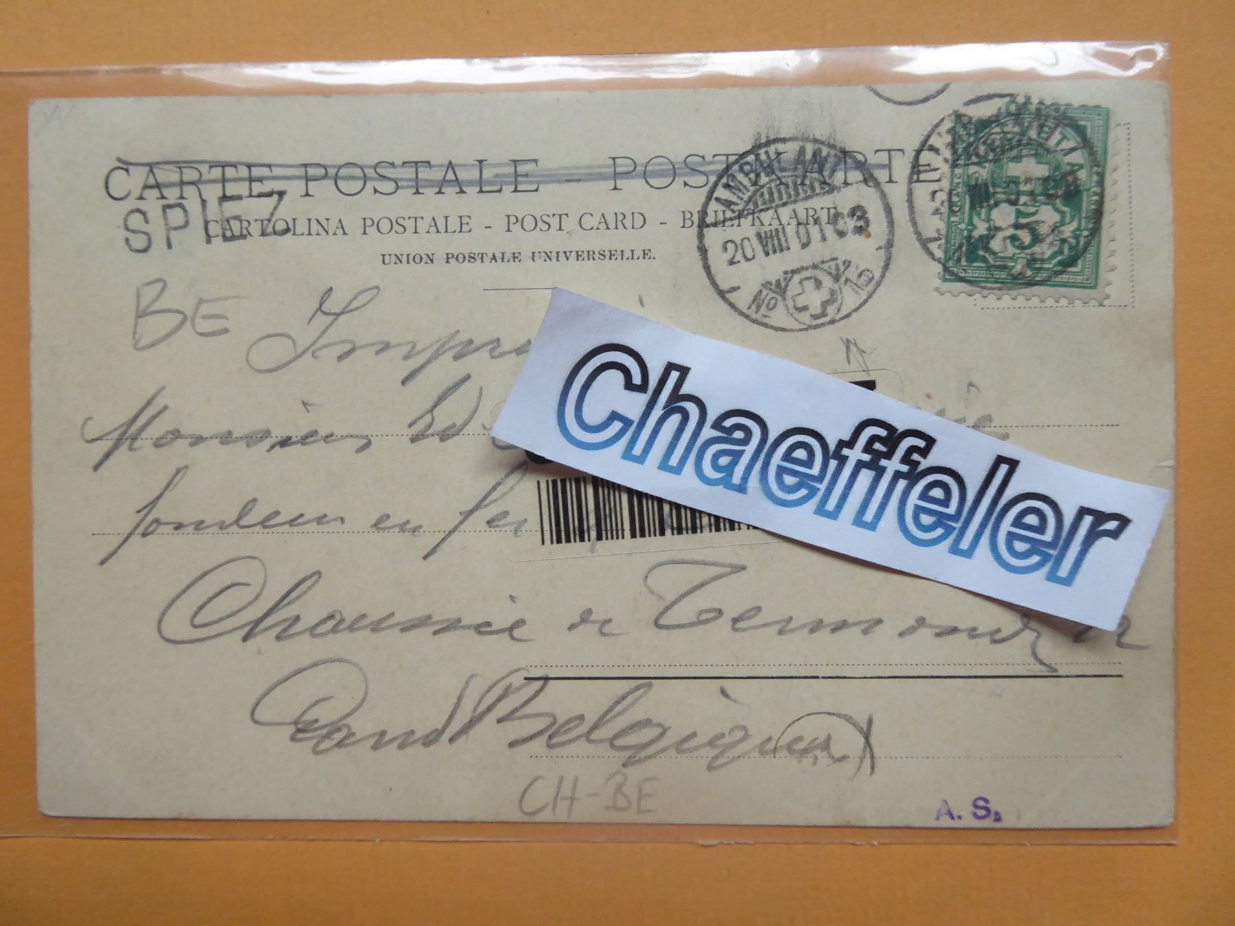 Cartoline postali: 1901  Thun  /  Thoune – Usato da Zürich venduto da Chaeffeler 1