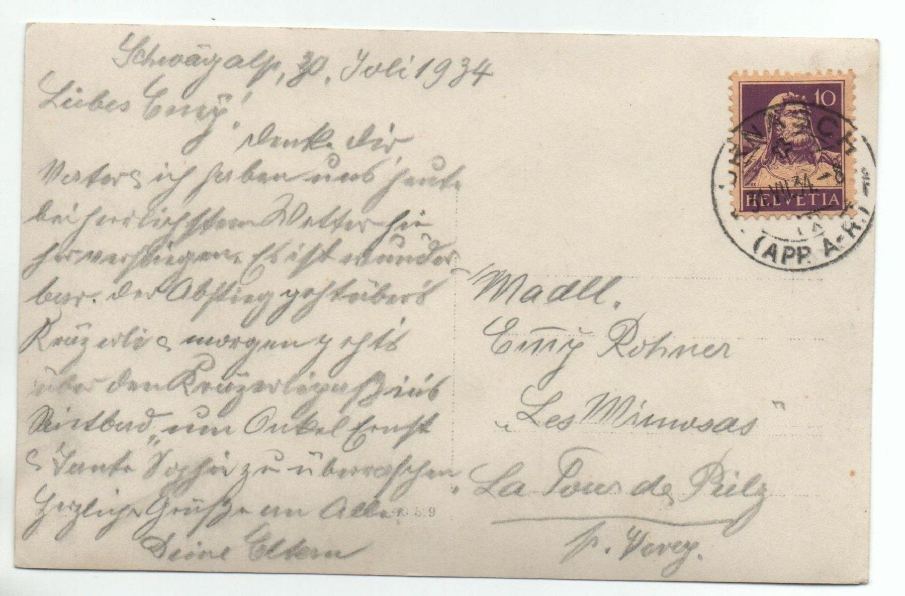Cartoline postali: SCHWÄGALP Bau der Säntisbahn – Usato da Jona venduto da philajona 1