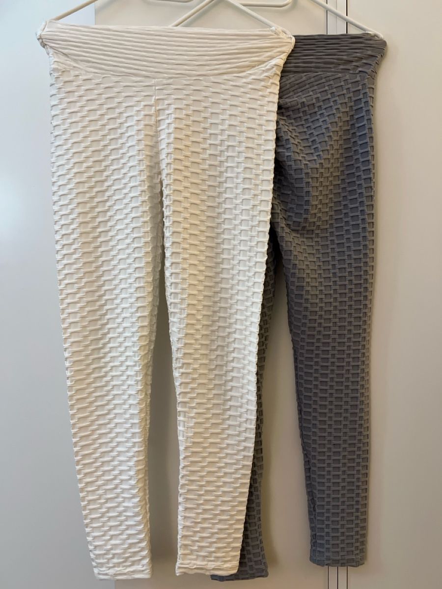 Leggings: 2 Leggings Push Up, taille S/M, blanc et gris – Usato da Renens VD venduto da sar_bwz5