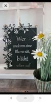 Schild verziert mit Spruch gröss ca. 28x37cm