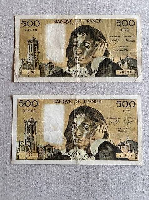 Banconote: Billets de banque Français de 500francs – Usato da Cernier venduto da Mustang28966 1
