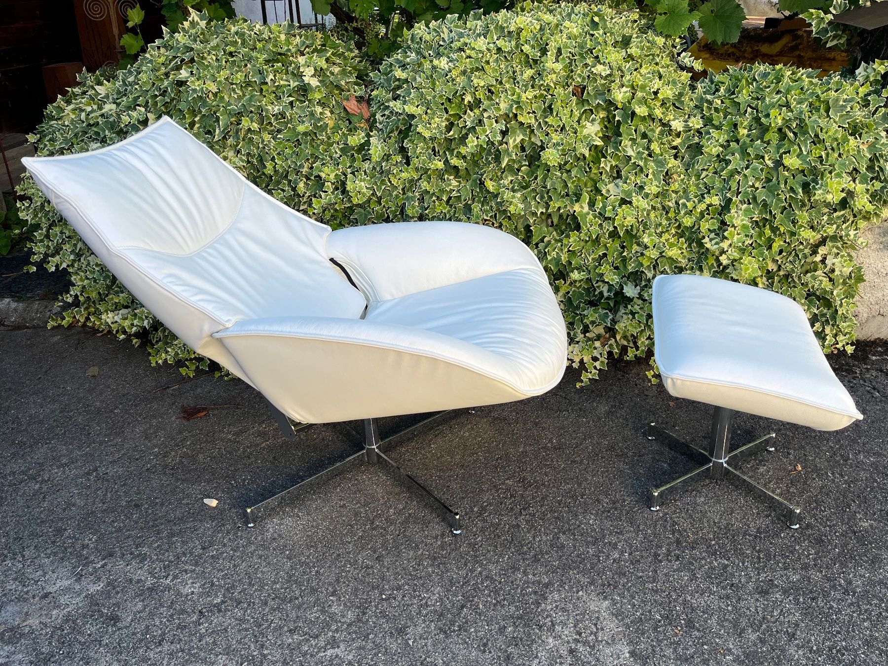 Poltrone: Ledersessel, weiss mit Hocker, Relaxsessel verstellbar – Usato da Steffisburg venduto da guidamba 2