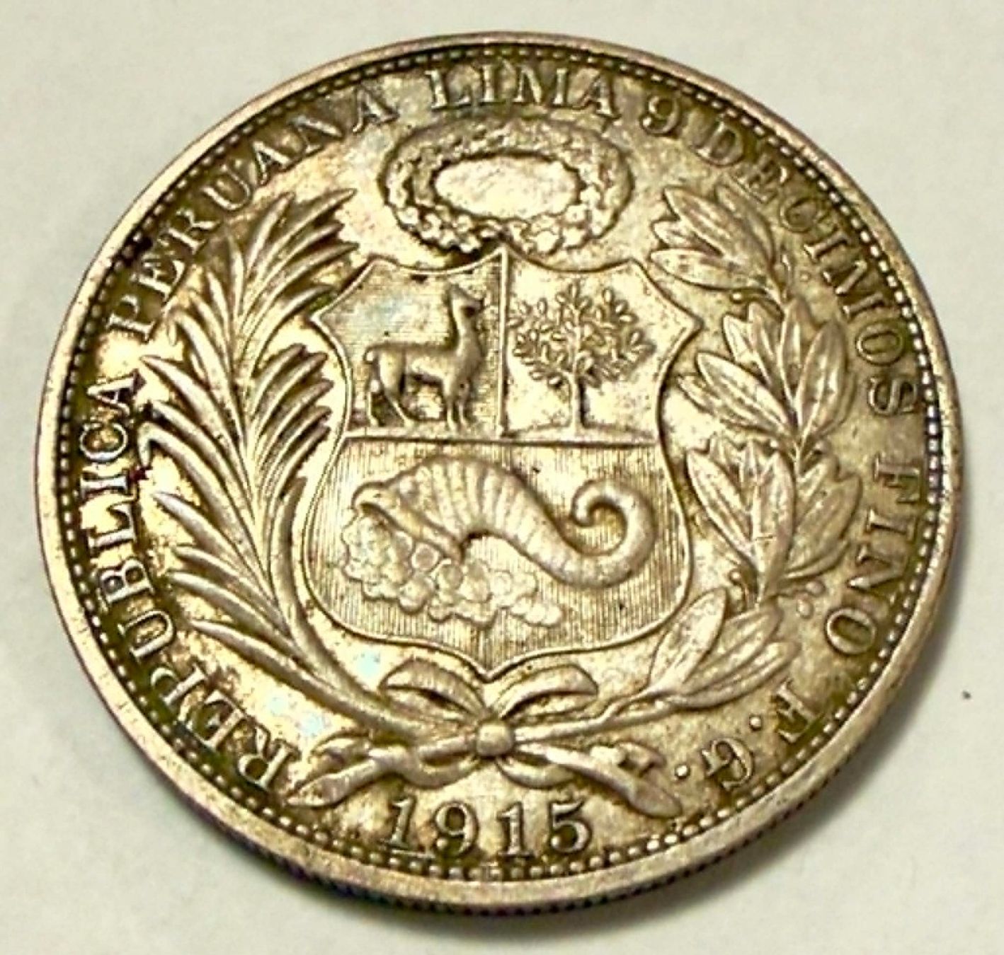 Tutti le monete: Peru 1 Sol 1915 VZ silver coin – Usato da Zürich venduto da Tasmiyah 1
