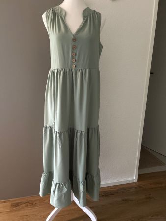 Ärmelloses Kleid olivgrün Grösse S
