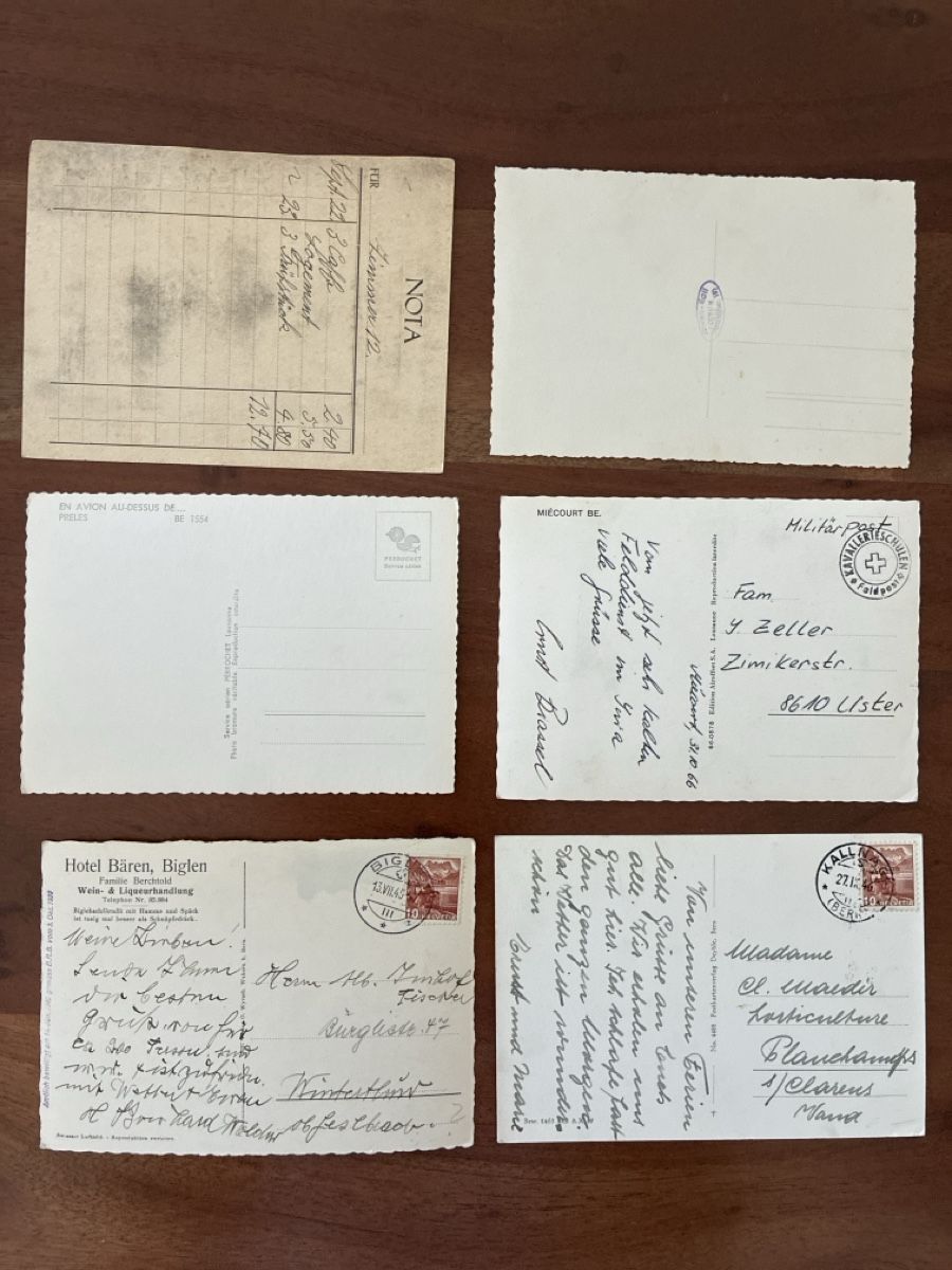 Cartoline postali: 10 Ansichtskarten Schweiz diverse von Kanton Bern Grossforma – Usato da Oftringen venduto da Cla.vD.74 1