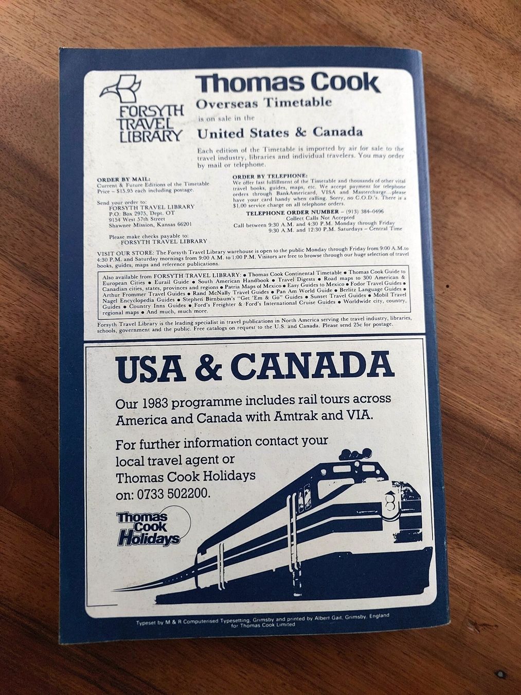 Libri: Thomas Cook Overseas Timetable 1983 – Usato da Schönenwerd venduto da Steidi 8