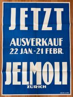 Vintage Jelmoli Zürich Ausverkauf Poster - 30er Jahre