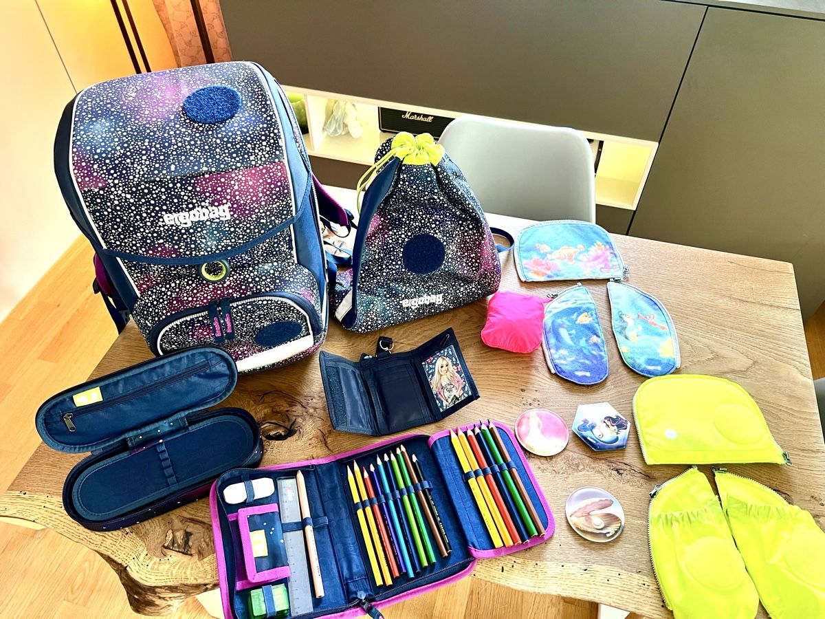 Ergobag Borse & Zaini: Ergobag Cube Schulrucksack Bärlaxy Set mit LED Zippies – Usato da Meggen venduto da leh_z2gf 1