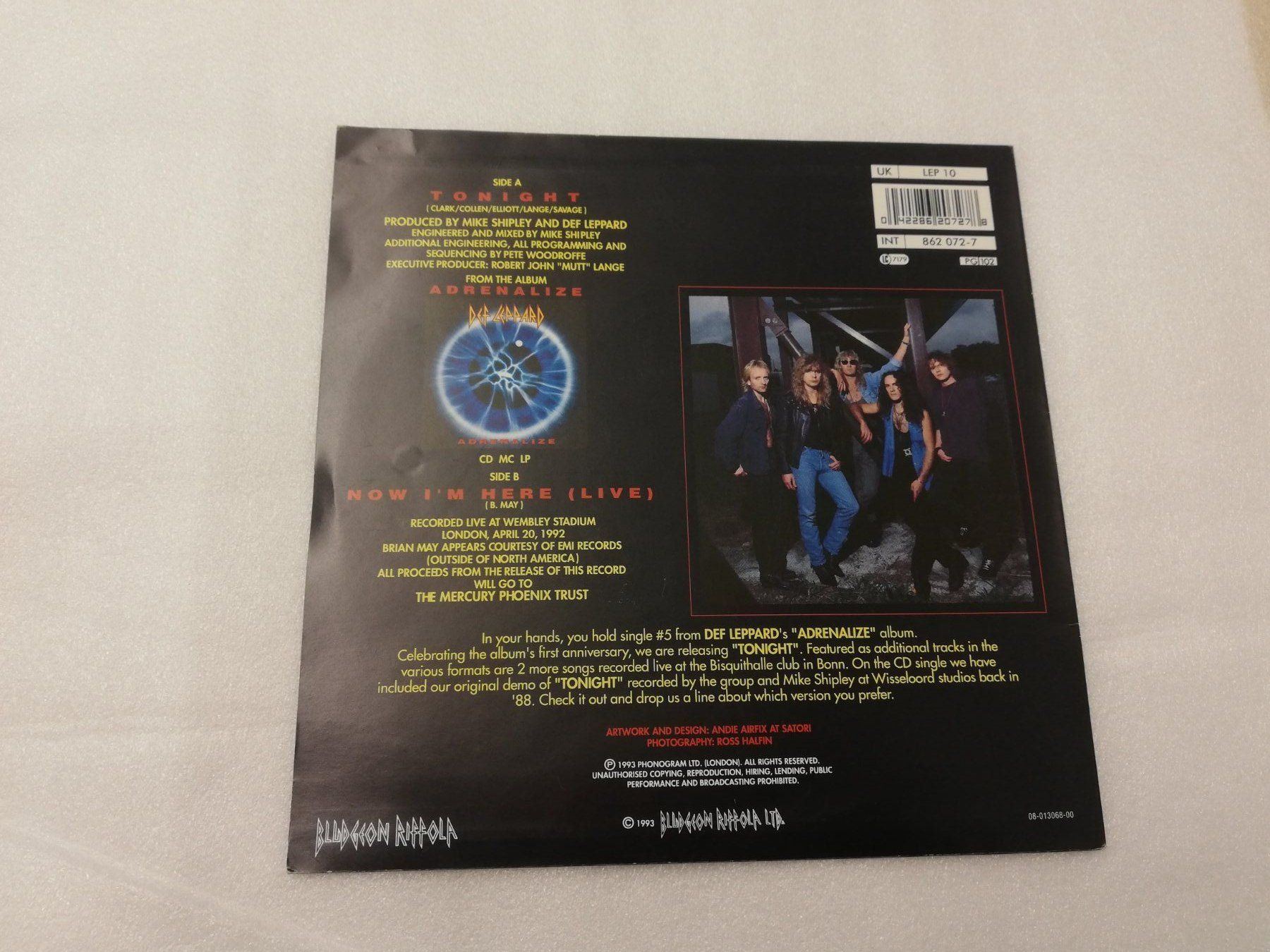 Dischi in vinile: DEF LEPPARD - TONIGHT (SINGLE 7") – Usato da Bern venduto da Vinylsound.ch 1