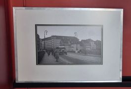 Hist. Basel Johanniterbrücke gerahmt 1920er | 61 x 43
