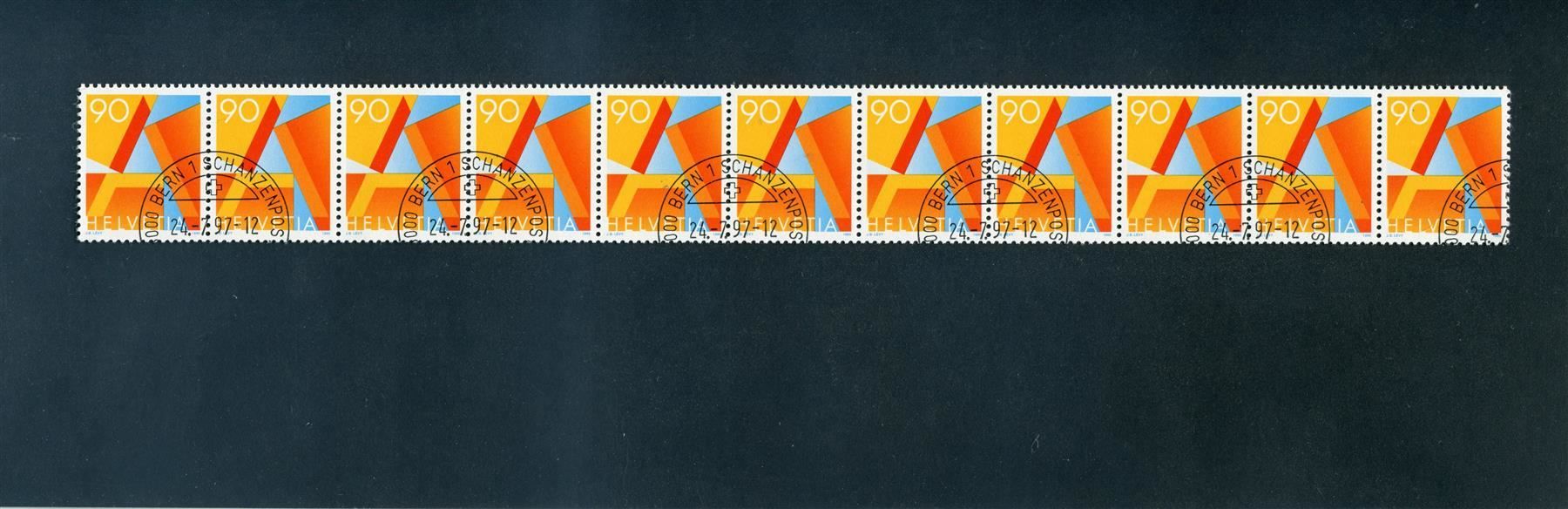 Tutti i francobolli: 1987 - 97 11er Rollenstreifen gest. und – Usato da Winterthur venduto da Kyoung 4