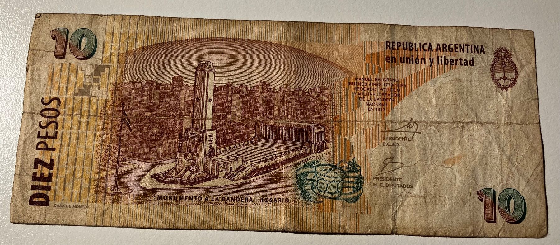 Banconote: Argentinien 10 Pesos – Usato da Algetshausen venduto da Carrhard 1