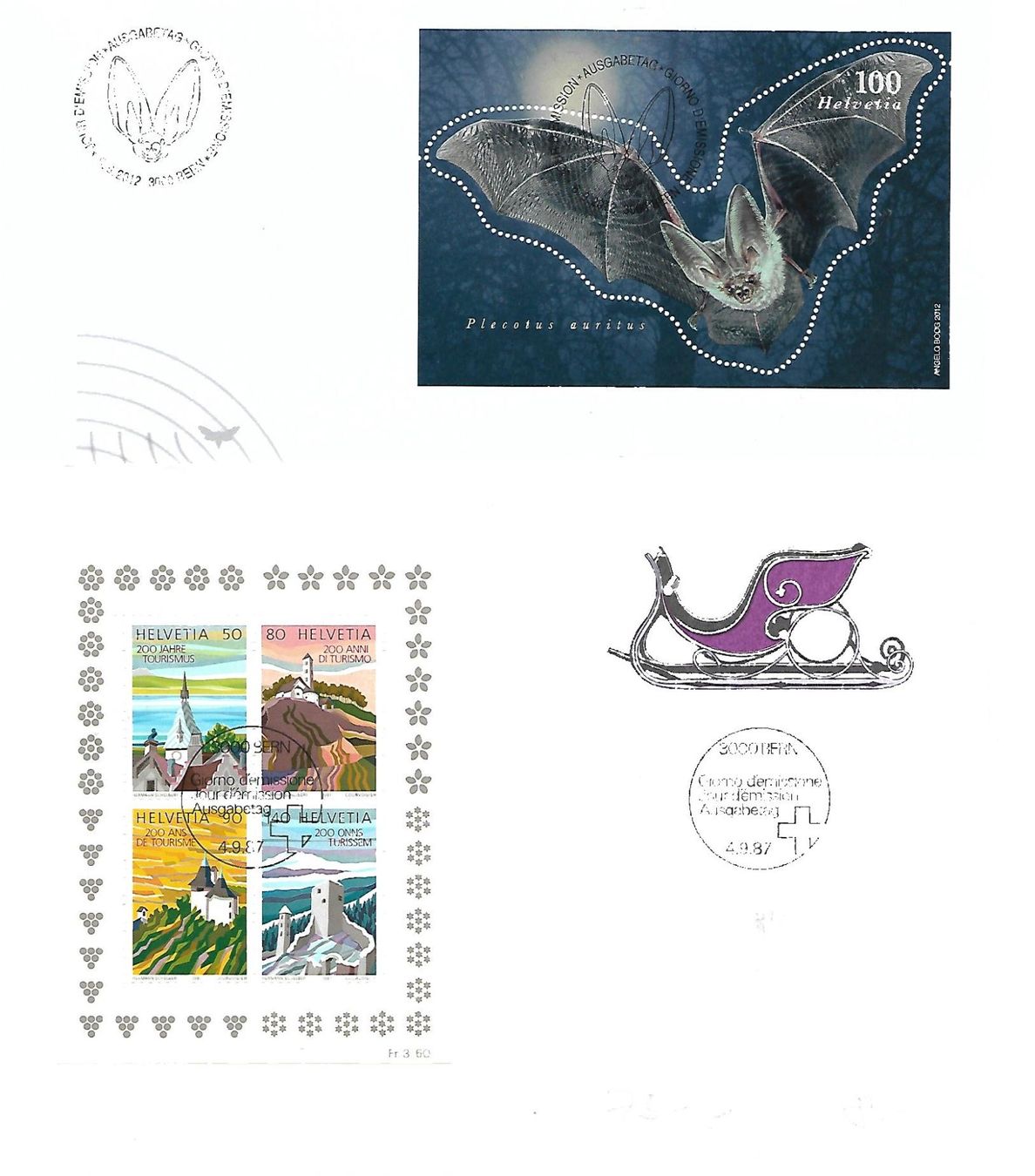 Tutti i francobolli: 10 Block FDC's 1978 - 2015 – Usato da Reinach BL venduto da eiche419 1