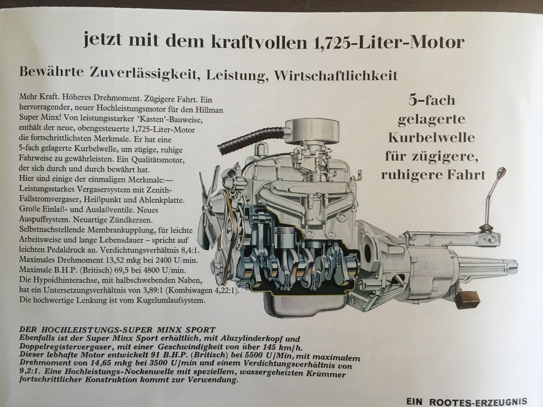 Documenti: Prospekt Hillman Super Minx – Usato da Safenwil venduto da efclassics 2