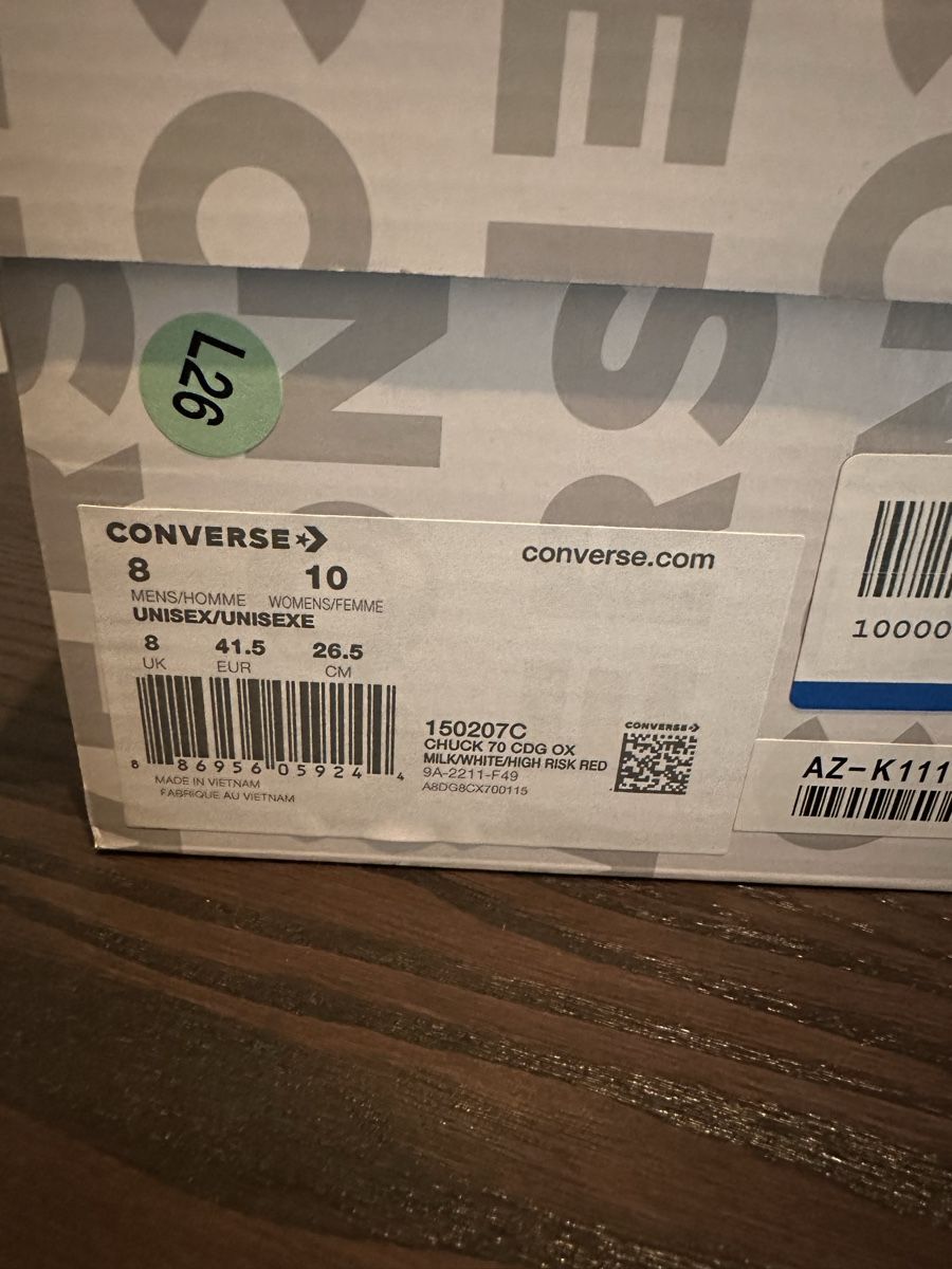 Comme Des Garcons Scarpe da uomo: Converse x Comme des Garcons – Usato da Schlieren venduto da James1010 5