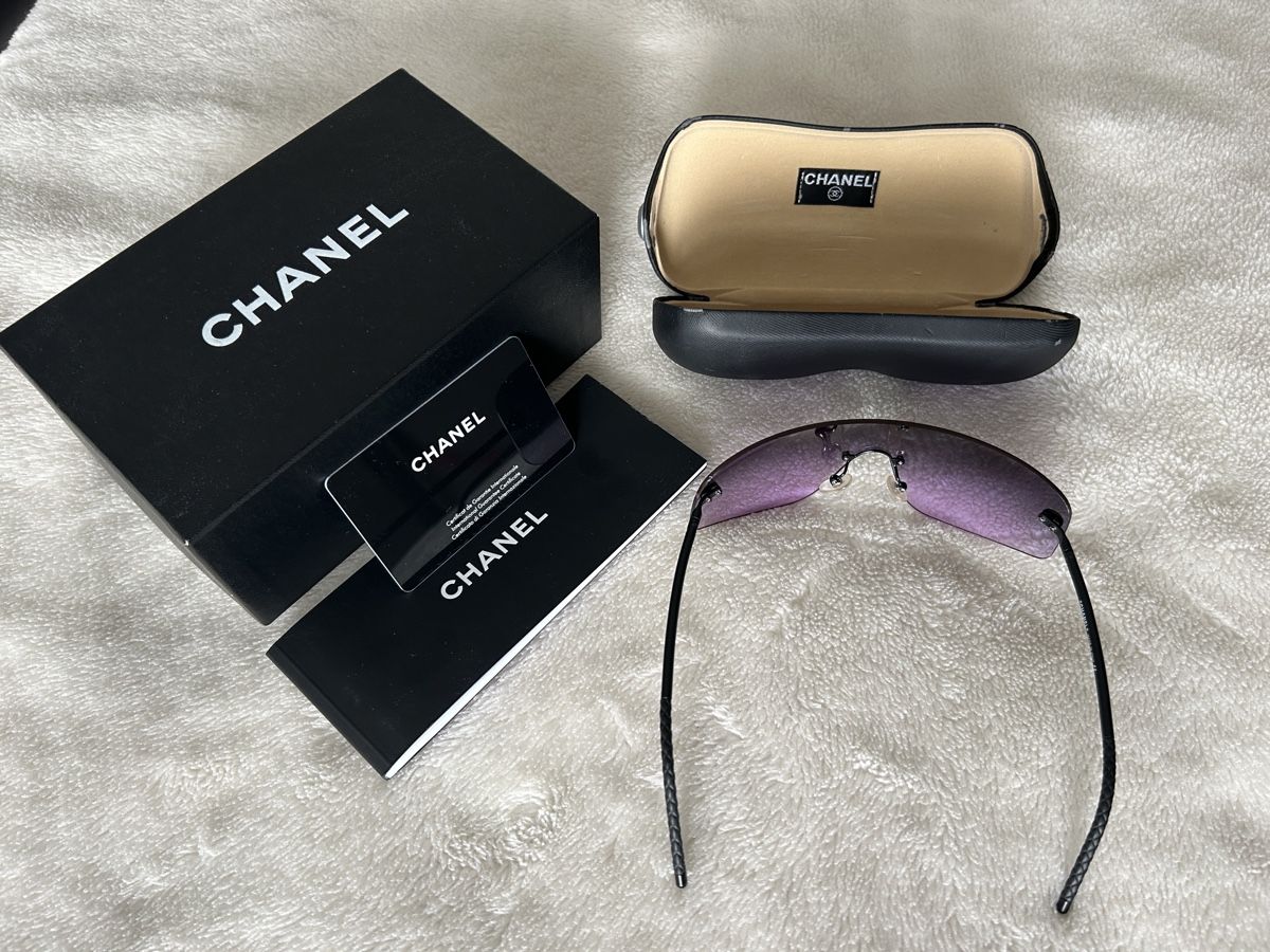 Chanel Occhiali & Lenti: Chanel Shield Rimless Amber Sonnenbrille Y2K – Usato da Uttwil venduto da ula_ls5l 6